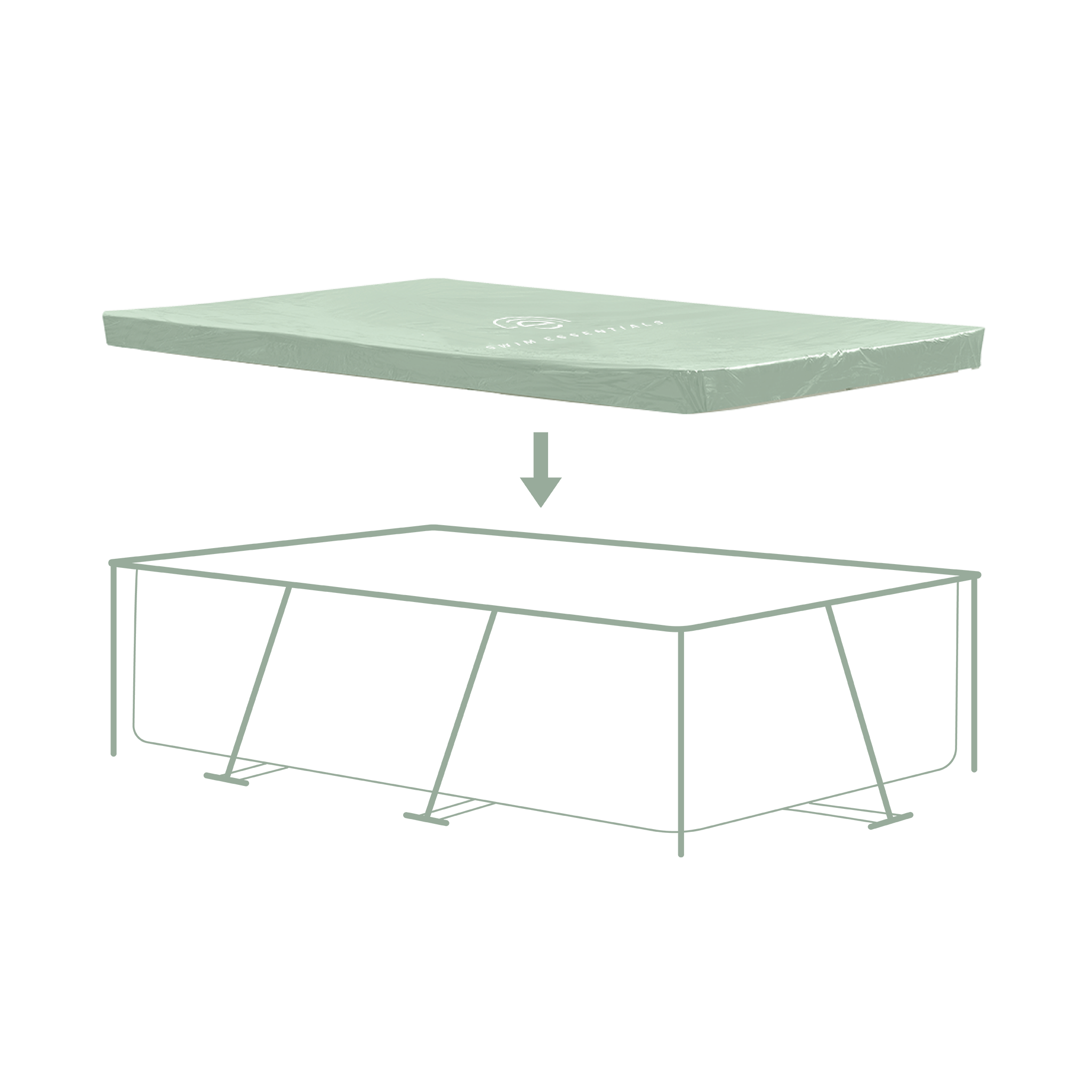 Covertor de piscinas - Verde - Essence - 200 x 300 cm