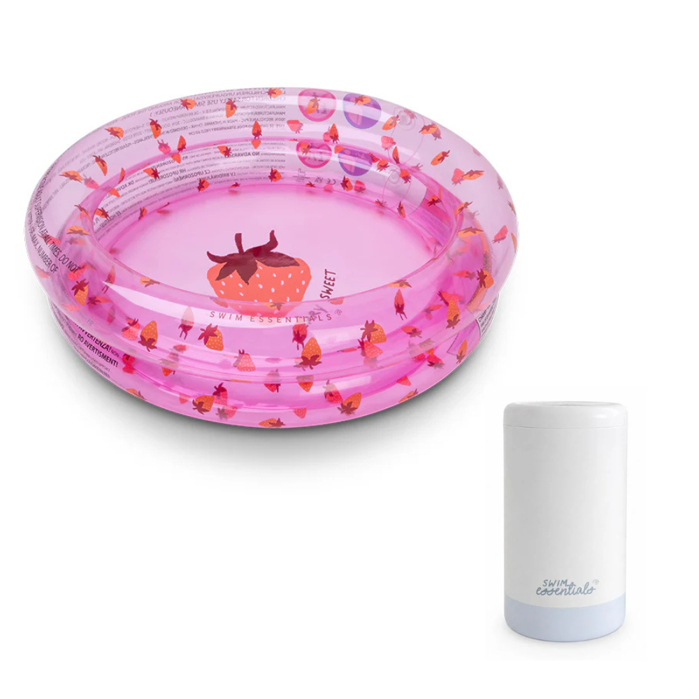 Set Baby-Pool + Luftpumpe - Pink - Strawberry Fields