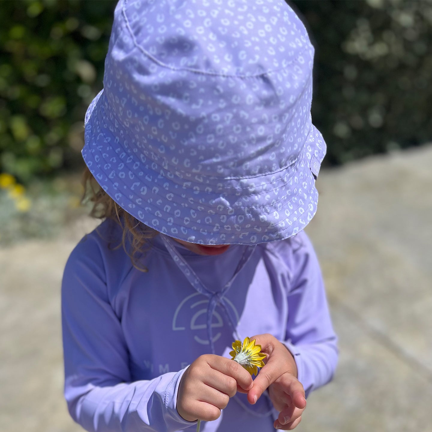 Gorro con protección UV - Lila - Leopard