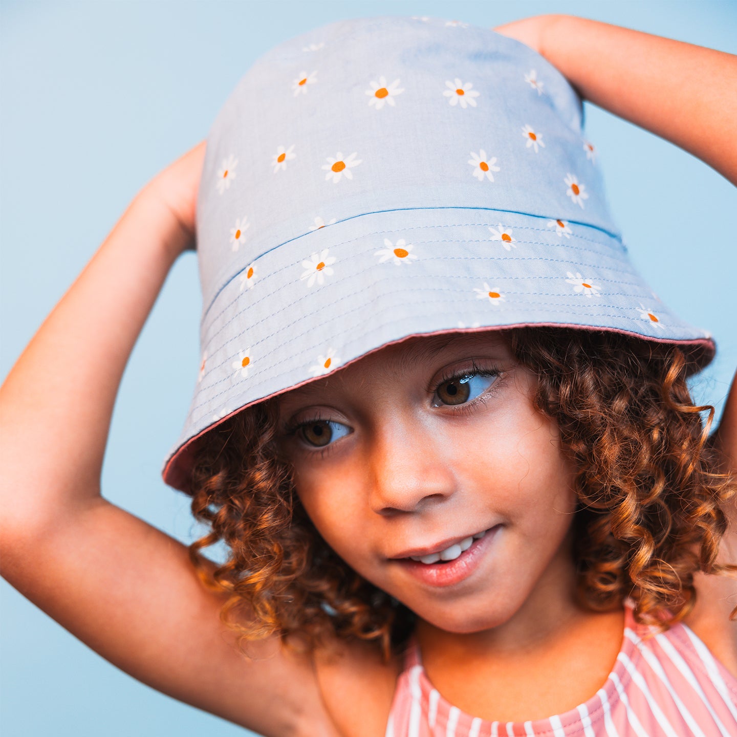 Sun Hat Reversible - Multicolor - Daisy Flower