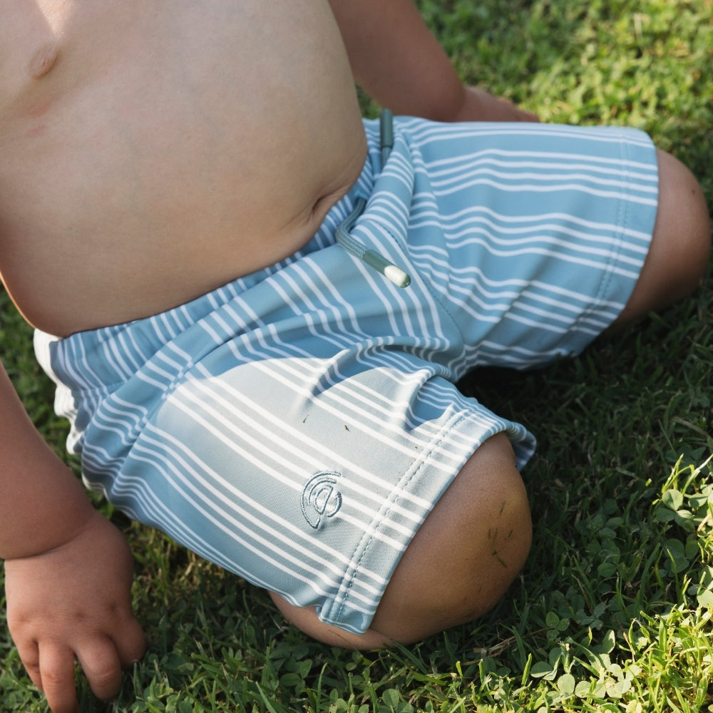 Swim Boxer - Green - Resort Stripe