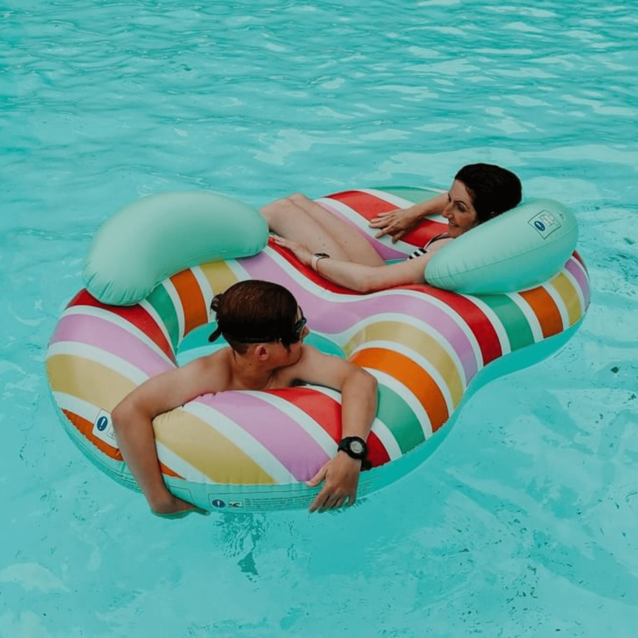 Flotador de Aro Doble - Multicolor - Color Rush - Ø 190 cm
