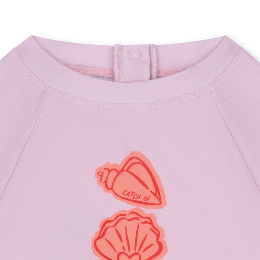 T-shirt de bain à manches courtes - Rose - Coastal Charm