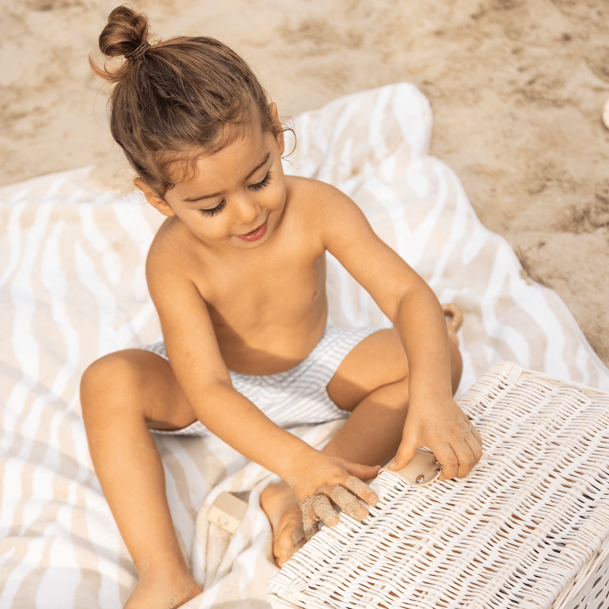 Shorts de baño - Azul/Blanco - Blue Stripes