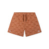 Swim Shorts - Brown - Palm Stripe