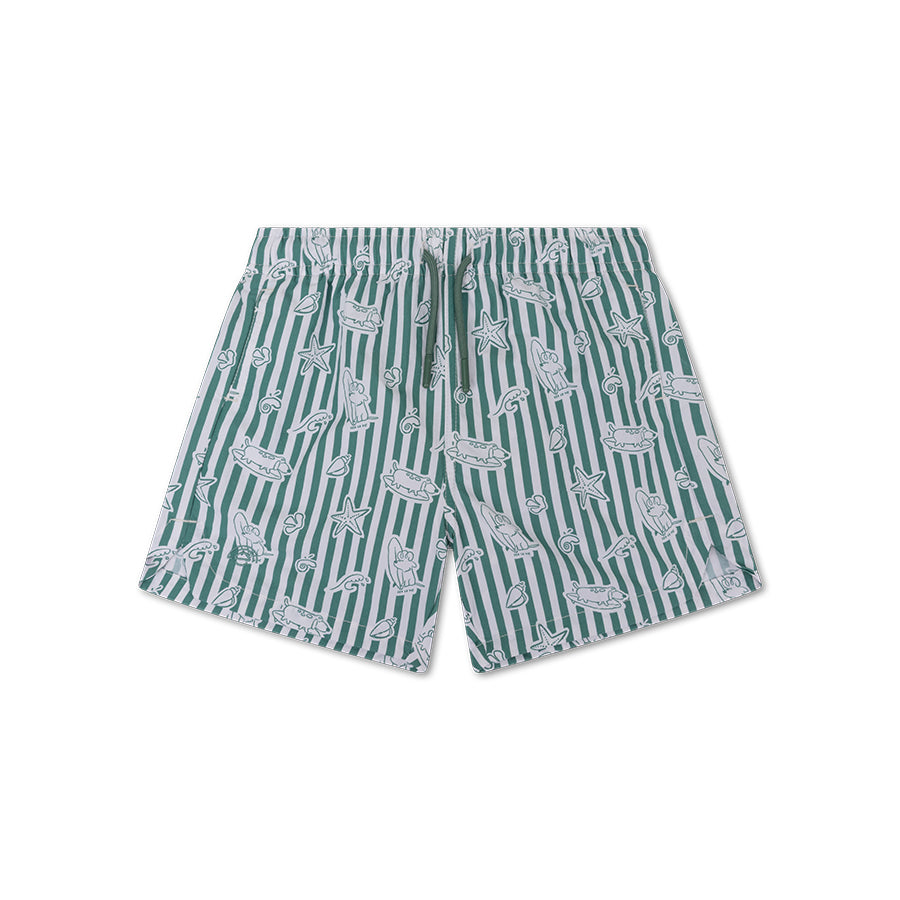 Swim Shorts - Green - Surf Dogs