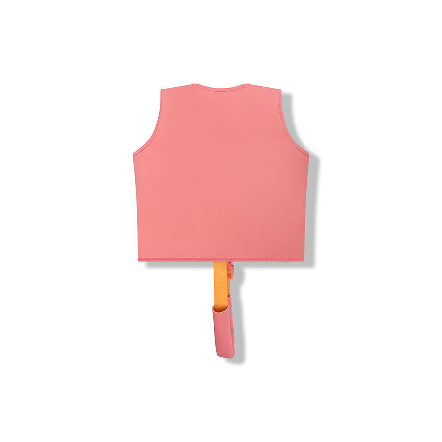 Swim Vest - Orange/Pink - Vivid Clash - 3/6 Years