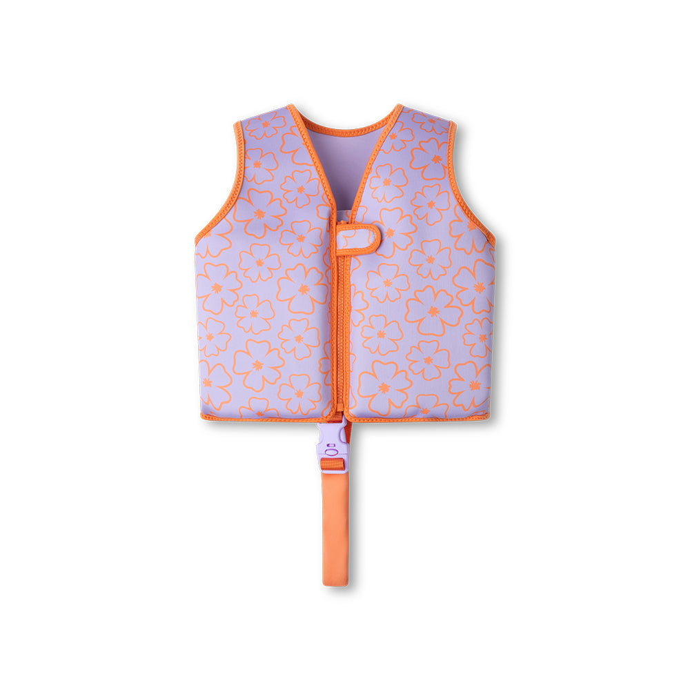Gilet de natation - Orange/Violet - Flower - 3–6 Ans