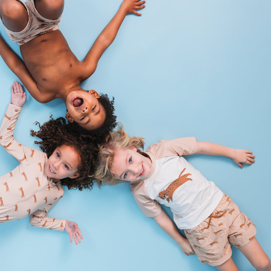 Camiseta de natación - Manga corta - Marrón - Roamer