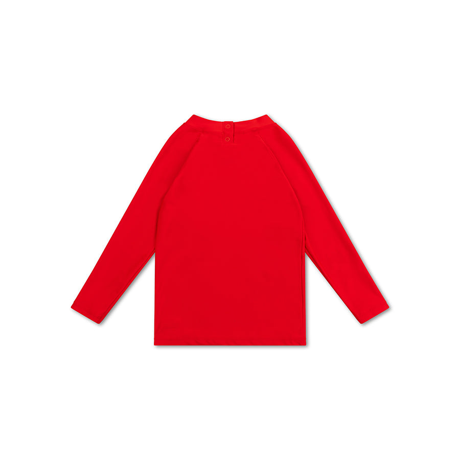 Swimming T-Shirt - Long Sleeve - Red - Crabby
