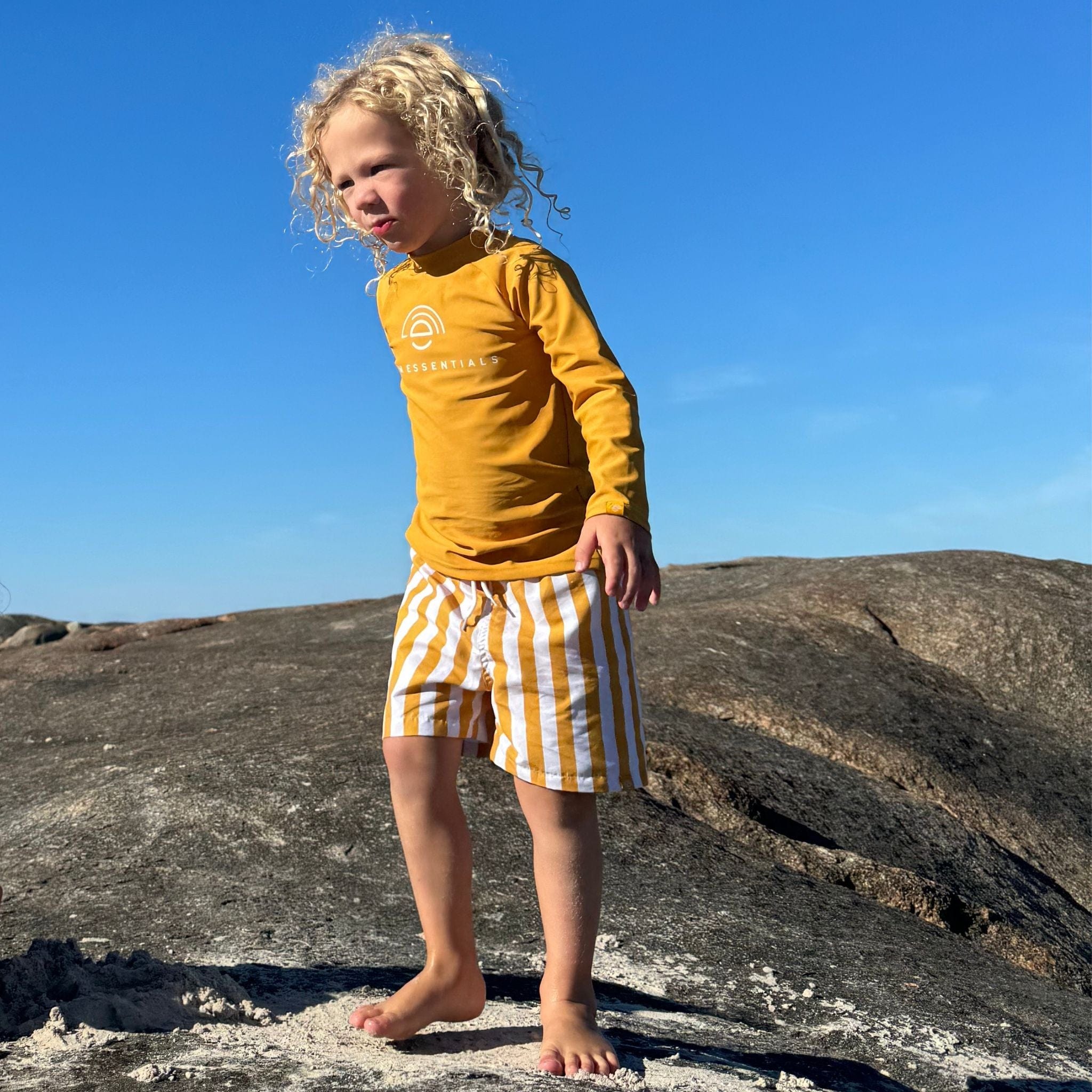 Camiseta de natación - Manga larga - Amarillo - Pure Tones
