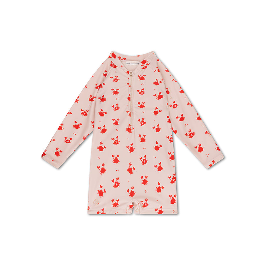 Bañador UV Niños - Beige/Rojo - Crabby