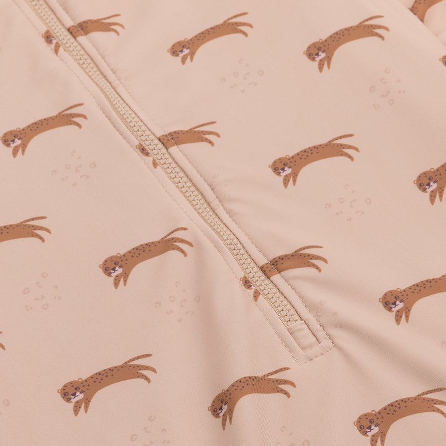 UV Swimsuit Girls With Sleeves - Brown - Roamer