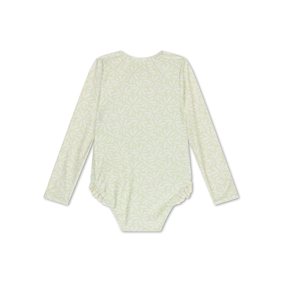 Bañador UV Niñas con mangas - Verde - Matcha
