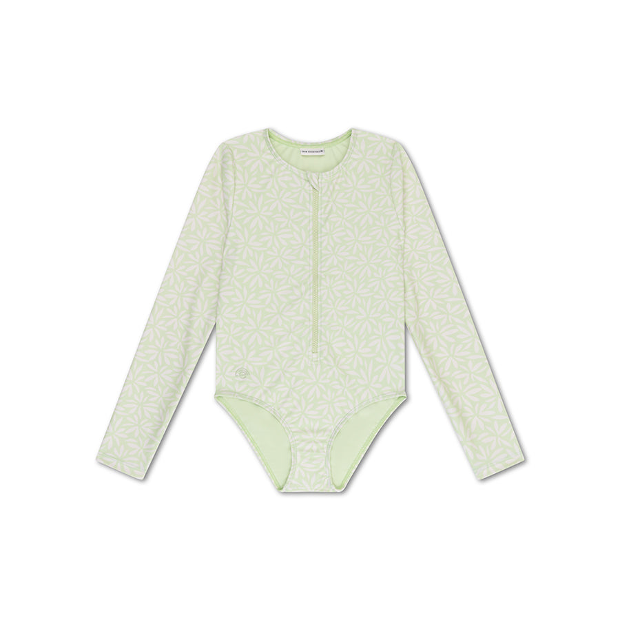 Bañador UV Niñas con mangas - Verde - Matcha