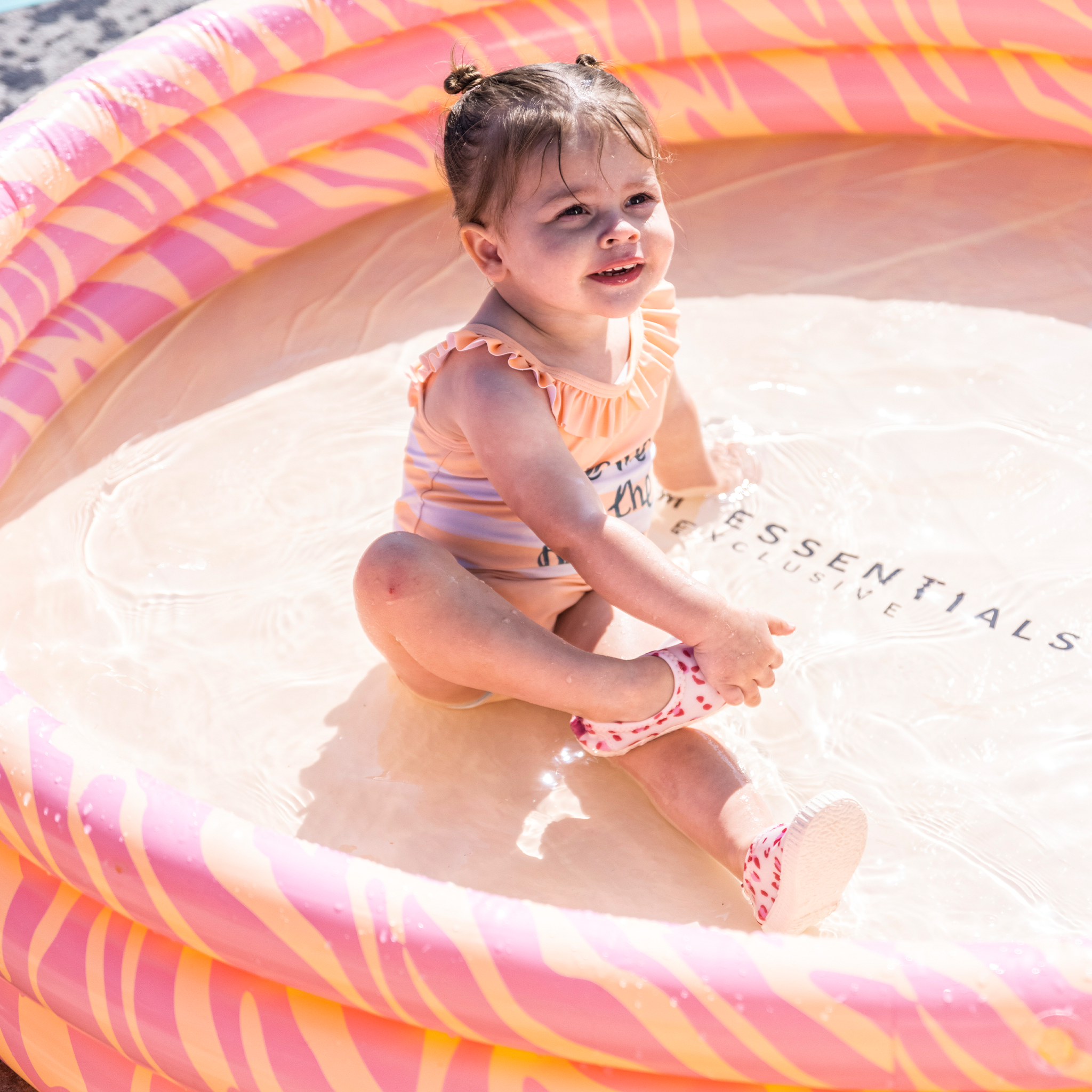 Kinder Pool - Rosa - Vibrant Stripes