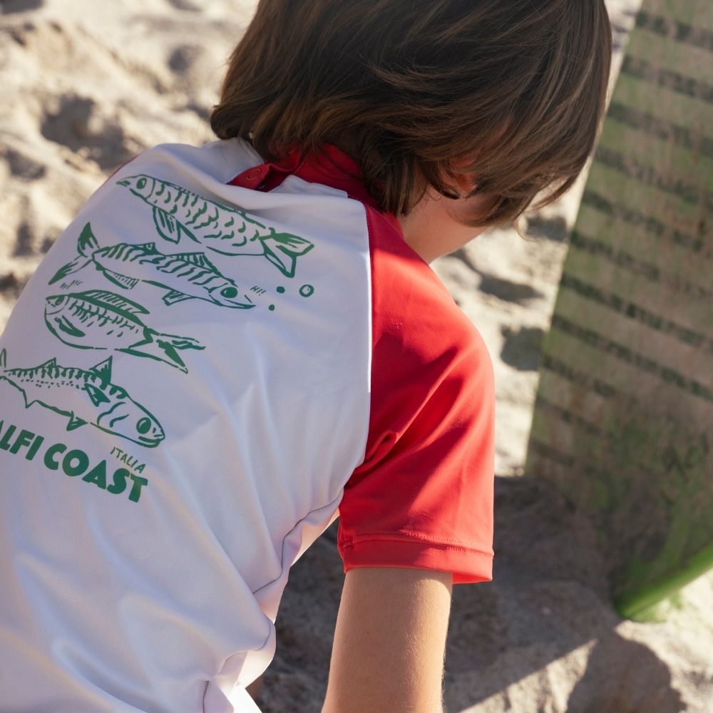 Swimming T-Shirt Short Sleeves - Red - Catch Of The Day