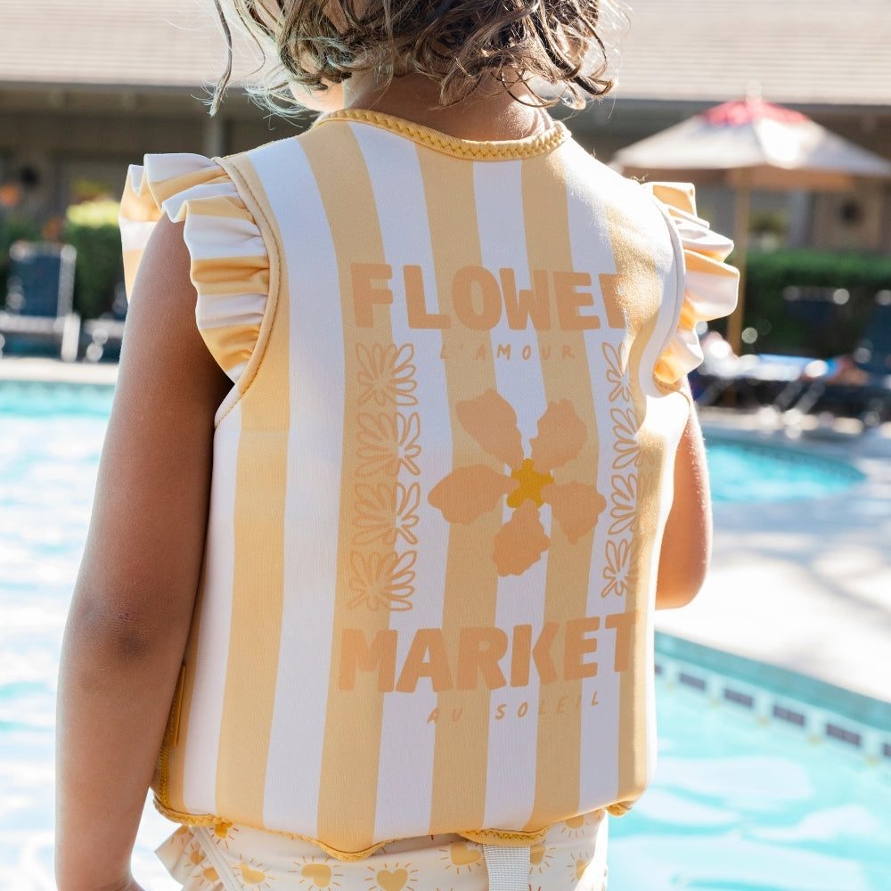 Swim Vest - Yellow - Flower Market