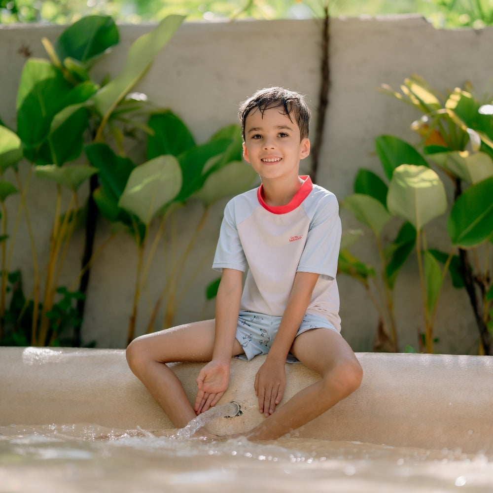 Swimming T-Shirt Short Sleeves - Multicolored - Seas The Day