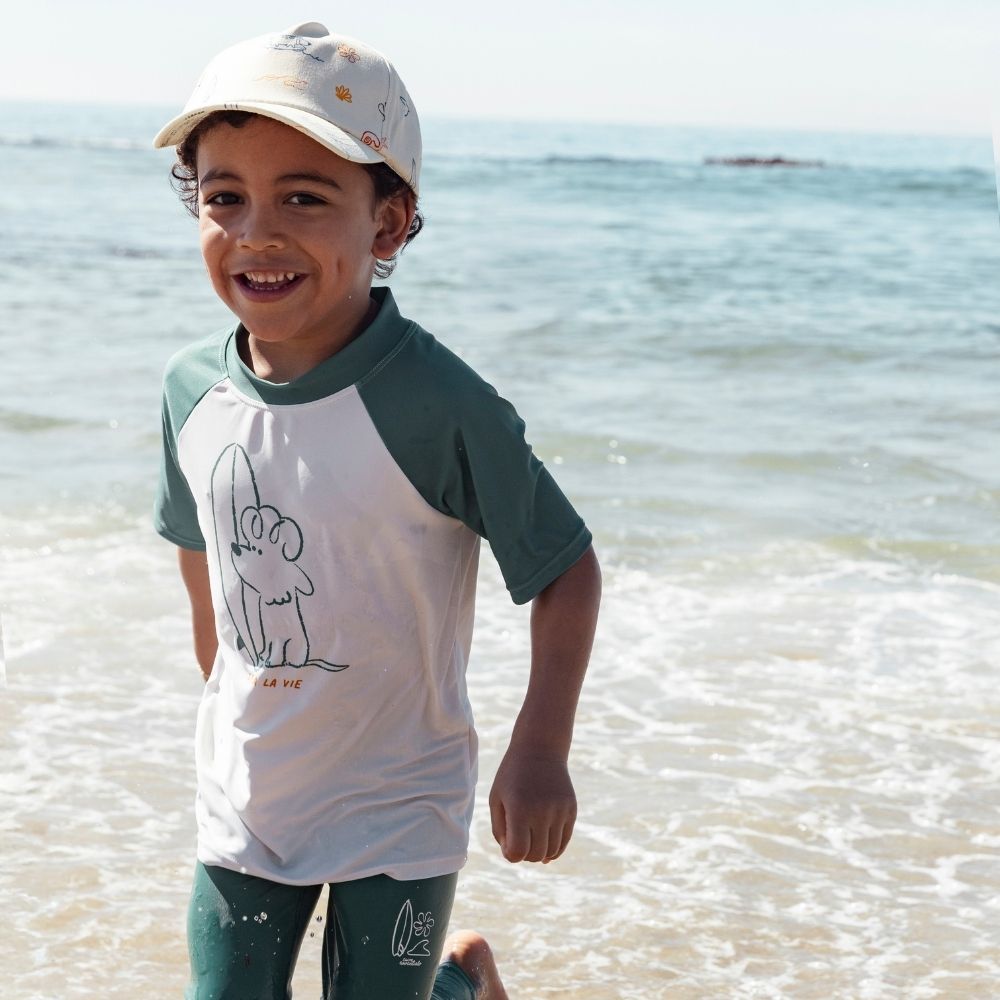 Swimming T-Shirt Short Sleeves - Green - Surfer